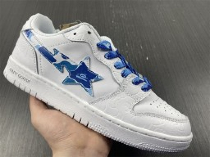A BATHING APE SK8 STA LOW WHITE ABC CAMO BLUE