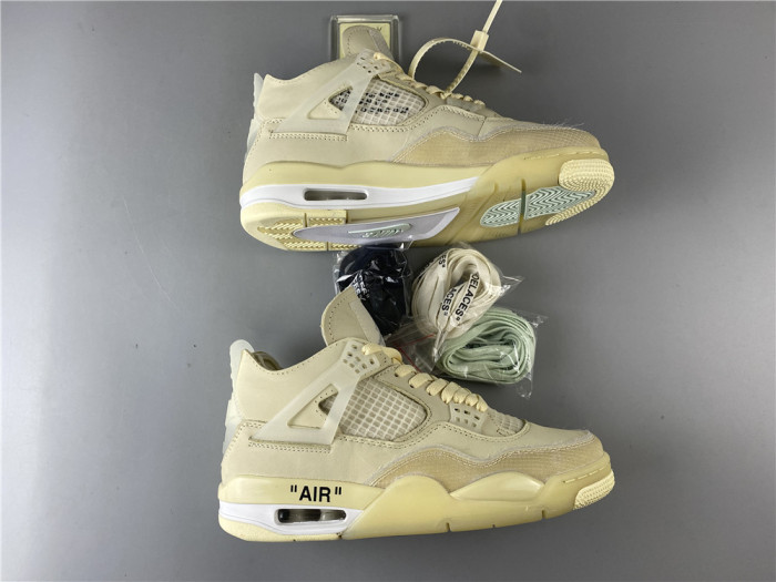 Off-White x Air Jordan 4 “Sail” CV9388-100